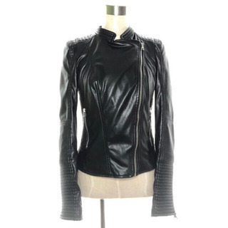Zara ザラフェイクレザーモトジャケットライダースジャケットS