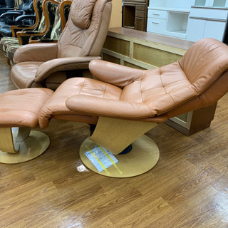 カリモク オットマン付きリクライニングチェアー 【トレファク所沢店】