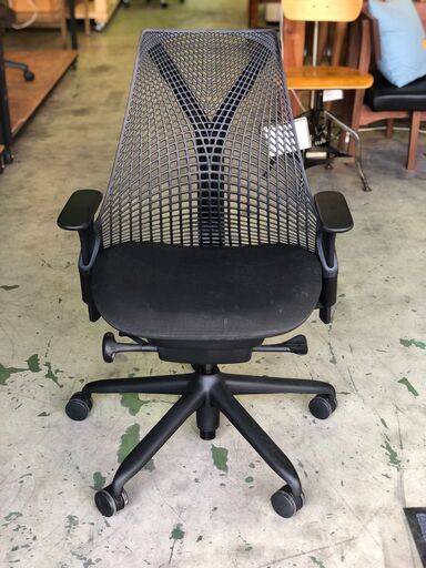 HermanMiller/ハーマンミラー　Sayl Chairs/セイルチェア　ブラックベース 黒 昇降機能 オフィスチェア OAチェア