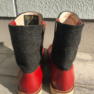値下げ！格安！　メンズブーツ　使用頻度僅か　軽い！　レッド×ダークグレー　27〜27.5サイズ　の画像