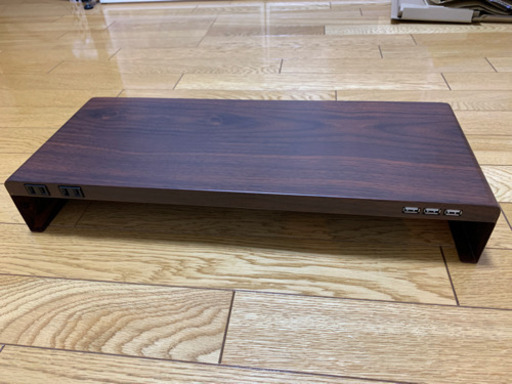 【テレワークに便利】スチール木目モニター台