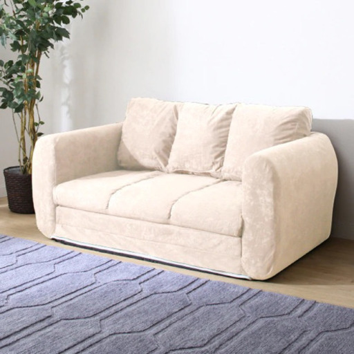 ニトリ　3way ソファベット　2人掛け