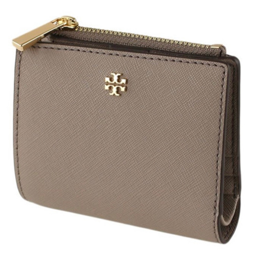 【新品購入したて】トリーバーチ emerson 折りたたみ財布 フレンチグレー系