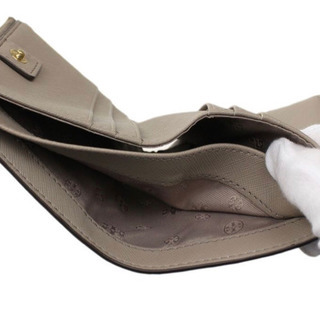 【新品購入したて】トリーバーチ emerson 折りたたみ財布 フレンチグレー系の画像