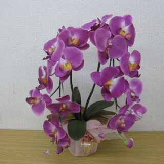造花 鉢植え 胡蝶蘭 紫 置物 インテリア フェイクグリーン ア...