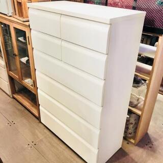 NITORI 3段8杯ローチェスト 鏡面ホワイト ニトリ ローチェスト(ニーズ3 80LC WW/GY) : ニトリ Yahoo!店