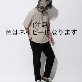 新品未使用  VOGUISH　迷彩柄フードビッグシルエット半袖パーカー　ダークネイビーの画像