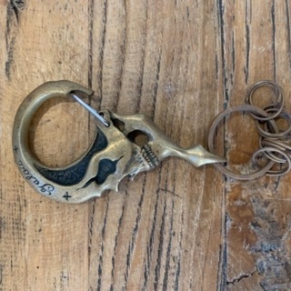 キーフック　スカル　ゴールドの画像