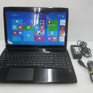 ■ノートPC■富士通 LIFEBOOK FMVA53MB AH53/M Win8.1 Core i7-4702MQ 2.2GHz メモリ8GB HDD750GB