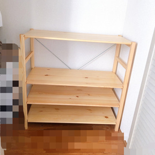 ★美品★無印　パイン材ユニットシェルフ86cm幅セット