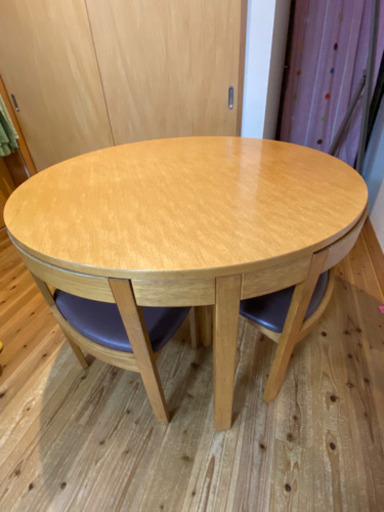 天童木工ダイニングテーブル椅子2脚セット