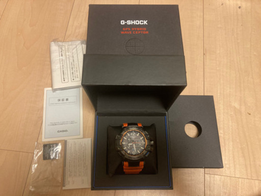 ★動作良好　完品　CASIO カシオ G-SHOCK Gショック GPW-1000 TOUGH GPS ソーラー 黒　オレンジ