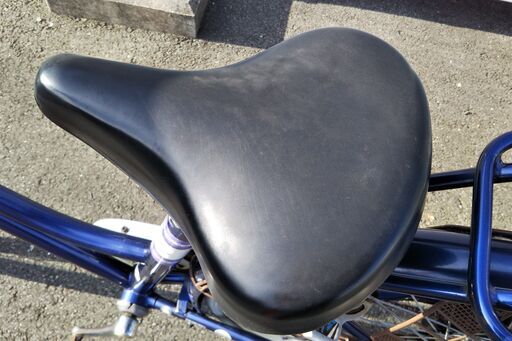 　六段ママチャリ　27インチ　紺メタリック色　　中古自転車
