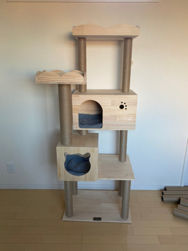 猫　木製キャットタワー　未使用