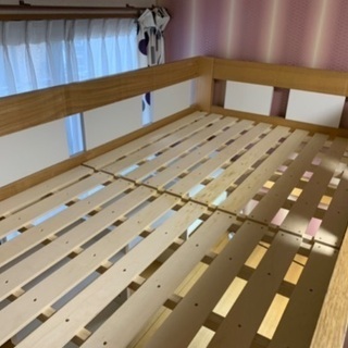 【引取決定しました】机付き木製ロフトベッド