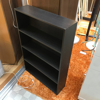 【リサイクルショップ八光　田上店】[山善] 本棚 コミック収納ラック 4段  ダークブラウン CMCR-9060(DBR)の画像