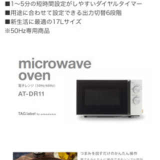 【単品ページ】電子レンジ　の画像