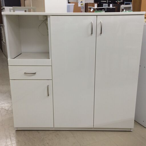 J462 ニトリ レンジ台 レンジボード キッチンカウンター ホワイト 1200×400×1150 クリーニング済み