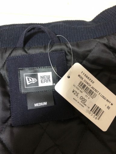 NEW ERA コーチジャケット ネイビー コットン100%