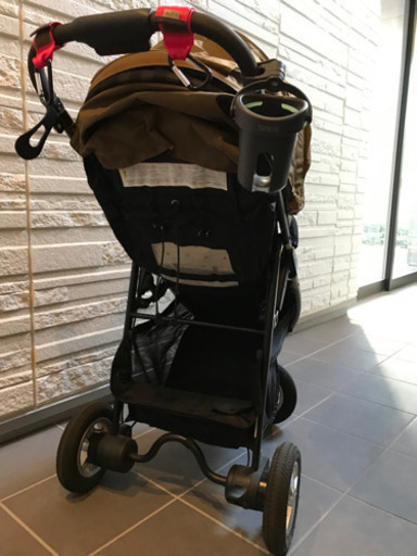 3輪ベビーカー　スムーヴAC オリーブストライプ