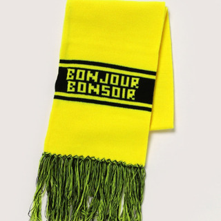 新品未使用　bonjour bonsoir　マフラー 　TEAM MUFFLER　イエローの画像