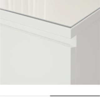 IKEA マルム　チェスト　天板　ガラストップ　ホワイト　80×48の画像