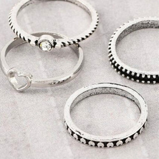新品未使用　SETUP7　シルバーリング4点セット　【MAISON BREEZE MUSE】の画像