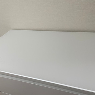 IKEA マルム　チェスト　天板　ガラストップ　ホワイト　80×48の画像