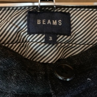 BEAMS ストレートパンツ ダークグレー Sサイズの画像