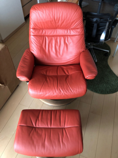 美品　エコーネス　ストレスレスチェア　レノカラー（Lサイズ）