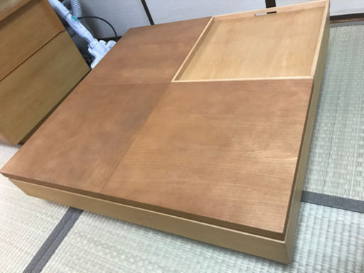 天然木　無垢材　国産　ローテーブル　ナチュラル　大塚家具　未使用