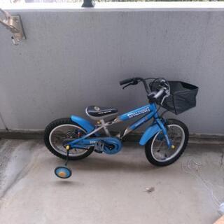 16インチ自転車　補助輪有り　保育園幼稚園児用