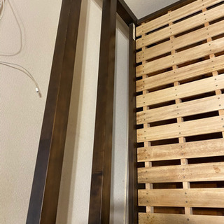 【引取無料】無印セミダブルベッドフレーム(希望者はマットレス有)の画像