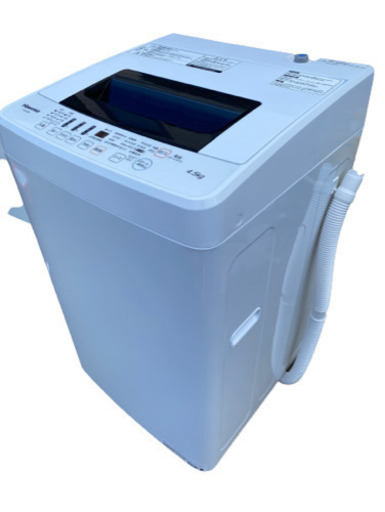 2018年製 ハイセンス 4．5kg全自動洗濯機 エディオンオリジナル ホワイト HW-E4502(19k)