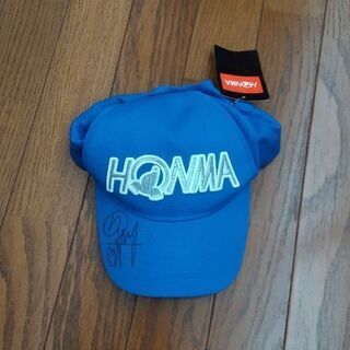 新品ＨＯＮＭＡのゴルフキャップ。笠りつ子さん直筆サイン入り