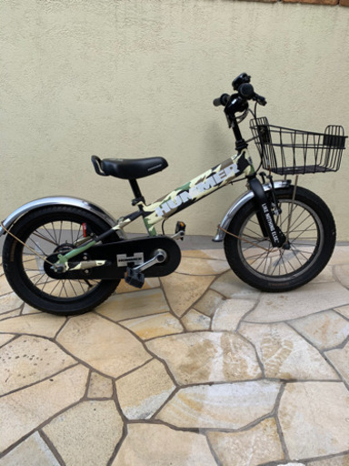 子供用自転車16インチ　カモフラージュグリーン