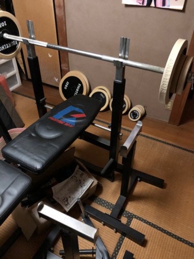 再アップ　ベンチ＋シャフト＋プレート