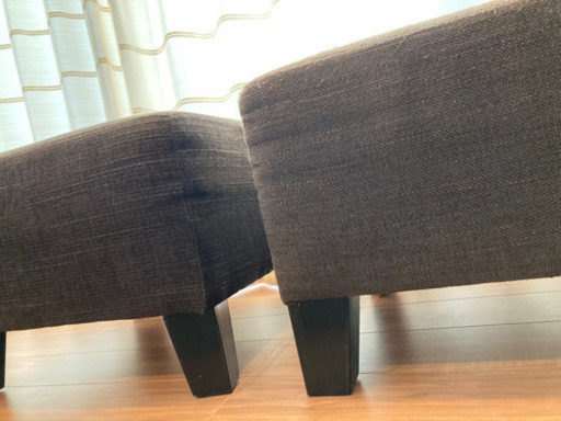 パーソナルチェア　１脚　＋　IKEAのオットマン　２個