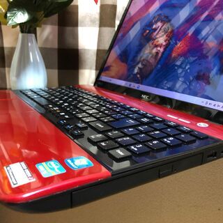 ☆彡ＷｅｂカメラUSB接続付き💚新品ＳＳＤ２４０ＧＢ💗高速ｉ５第二/新品バッテリー・ＮＥＣ☆Ｗｉｎ１０/Office2019付/15.6ｲﾝﾁ/メモリ4G/無線ＬＡＮ/ＤＶＤ・ＣＤ再生ソフト付・リノベＰＣ女性にも人気のラズベリーレッド　No.2101004の画像