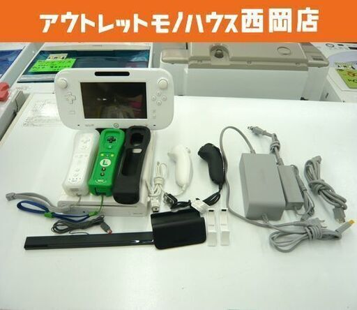 任天堂 Wii U 本体 動作確認 初期化済み ルイージ コントローラー セット 白 32GB WUP-101 箱なし ウィー 札幌市