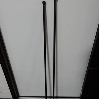 カーテンポール　ダブル　ダークブラウン