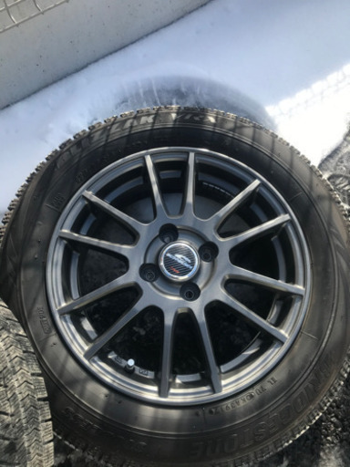 売約済　再値下　ホイール美品　１５インチ　5.5j   オフセット＋42  PCD100 4穴　4本と冬タイヤ