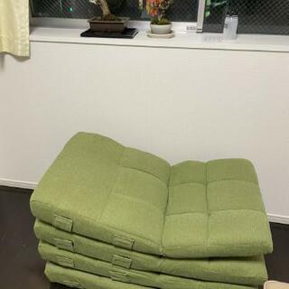 【美品】ニトリ　座椅子　緑色