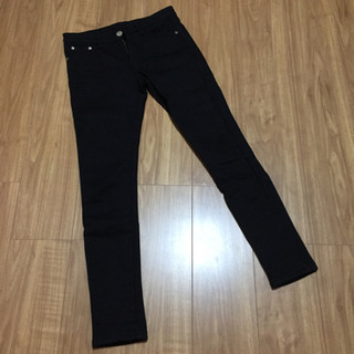 裏起毛 ブラックパンツ  サイズ26