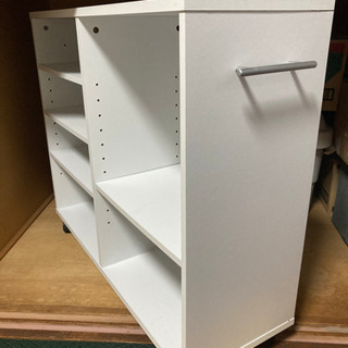 押入れ収納  押し入れ  ラック チェスト キャスター ホワイトの画像