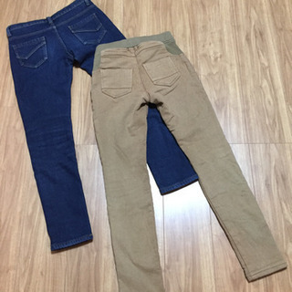 裏起毛 パンツ 2本セットの画像