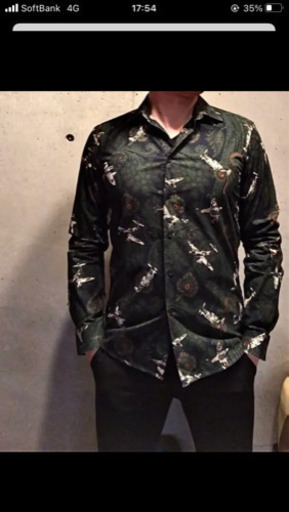 【半額以下】GIVENCHY/ジバンシィ　ペイズリー戦闘機シャツ