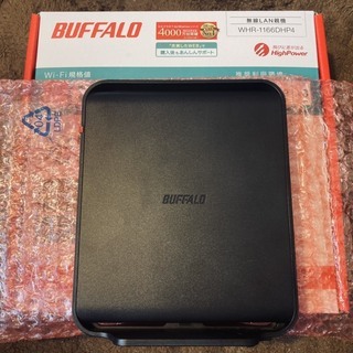 無線LANルーター バッファロー WHR-1166DHP4 【中古美品】自宅でのWi-Fi接続に!! 中継機にも。の画像