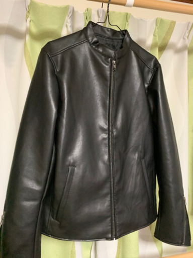ナノユニバース　レザージャケット　ライダースジャケット　フェイクレザー