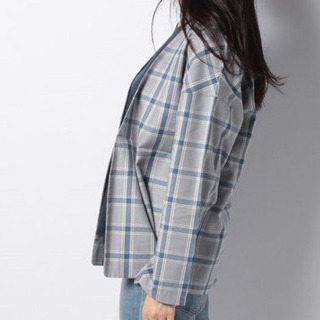 新品未使用　SEVENDAYS=SUNDAY outletビッグチェックノーカラージャケットの画像